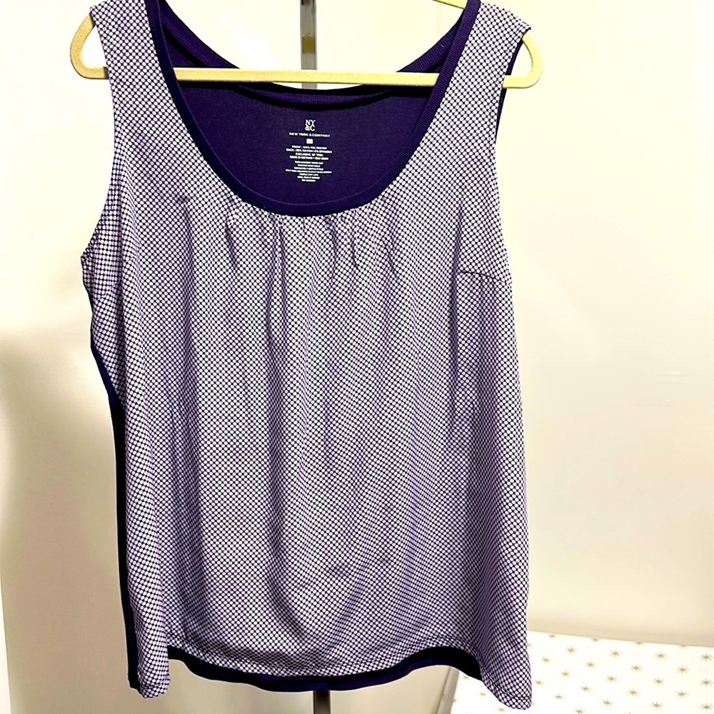 New York & Company XL Purple Sleeveless Top. Excellent Condition!
